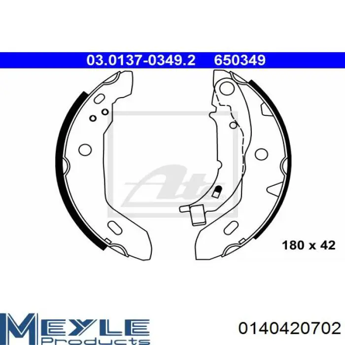 Zapatas de freno traseras Mercedes A1684200320