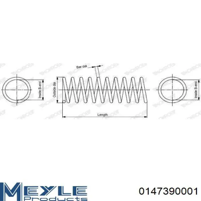 Comprar SP3451 Monroe Muelle de eje trasero
