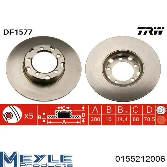 Frenos delanteros Mercedes A6014200272 precio, desde 51,76 EUR