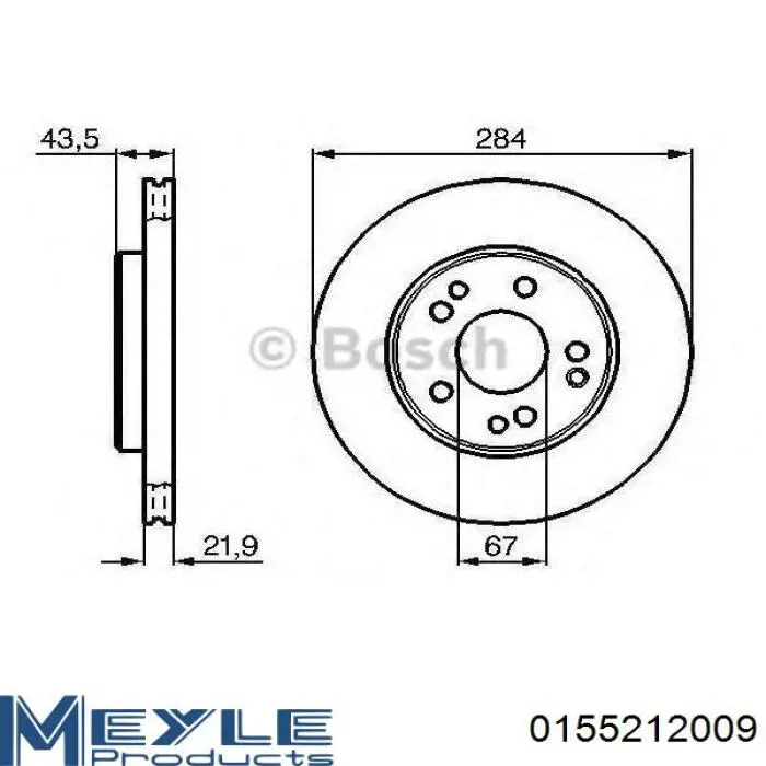 Disco de freno 1244211612 Mercedes