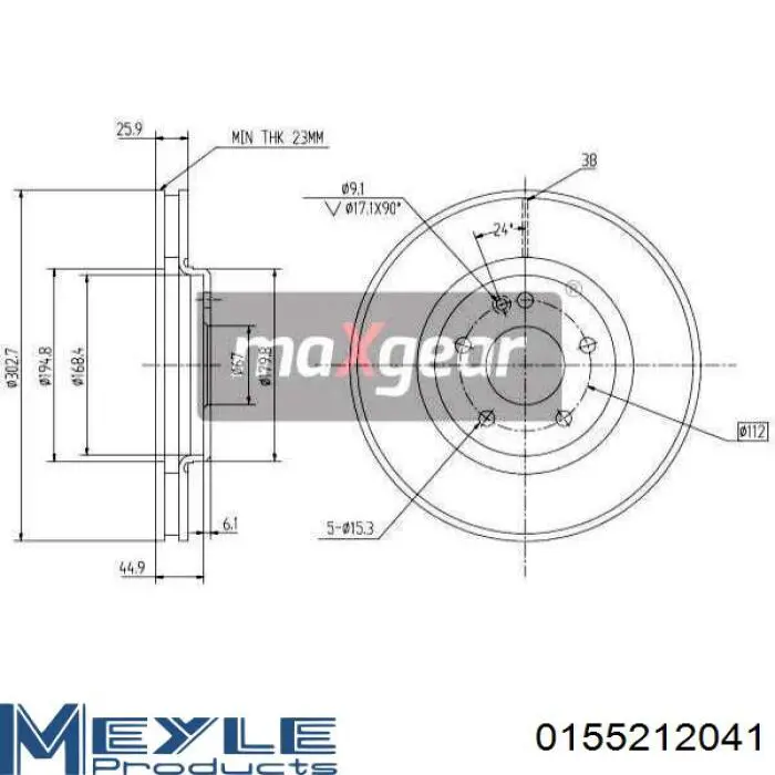 Comprar A1634210412 Mercedes Freno de disco delantero