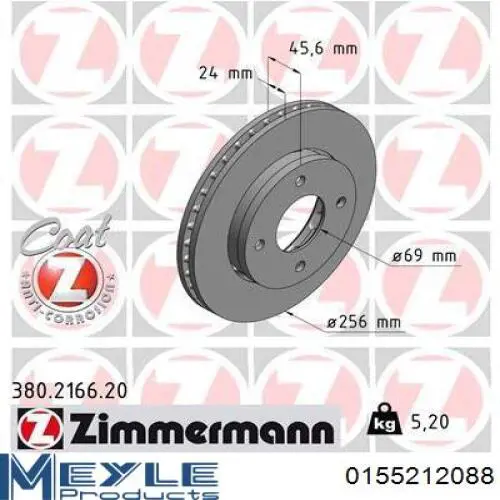 Disco de freno BD3209 Masuma