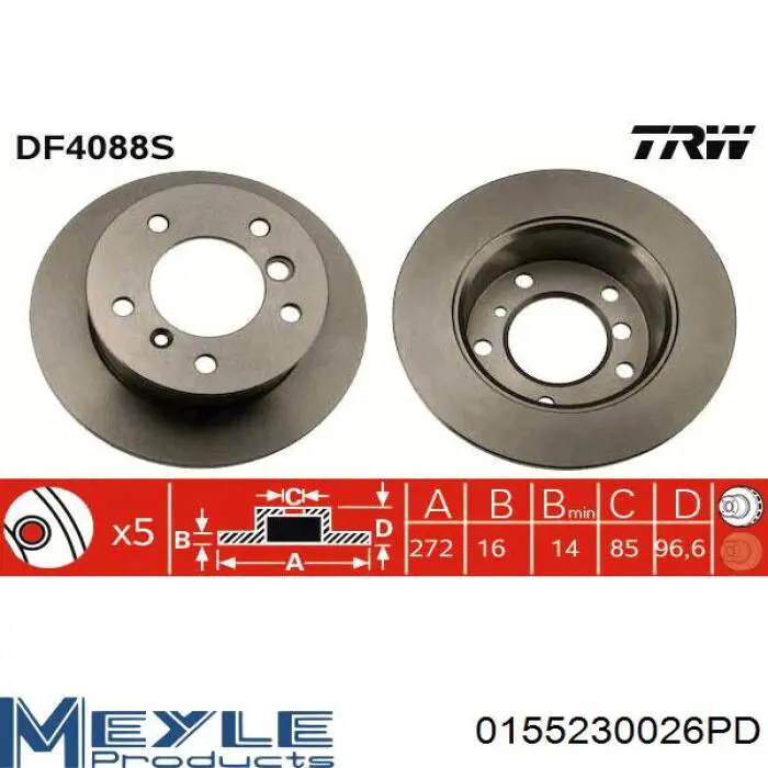 Comprar A9024230712 Mercedes Disco de freno trasero