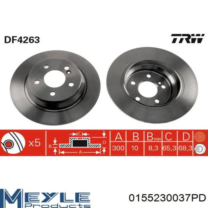 Frenos traseros Open Parts BDR199510