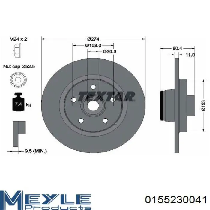 Comprar BDS1048 Jurid/Bendix Disco de freno trasero