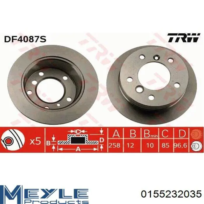 Disco de freno trasero Mercedes 9014230612 precio, desde 48,94 EUR