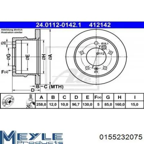 Comprar 9014230612 Mercedes Disco de freno trasero