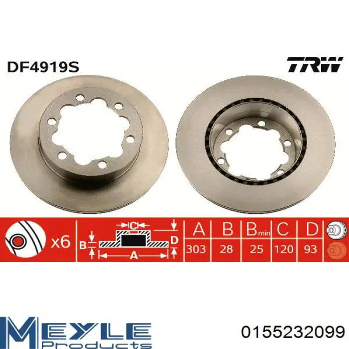 Disco de freno trasero Mercedes A907423010007 precio, desde 55,58 EUR