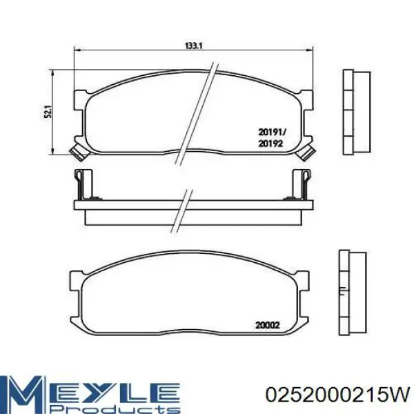 Pastillas de freno delanteras Mazda E 2000/2200 
