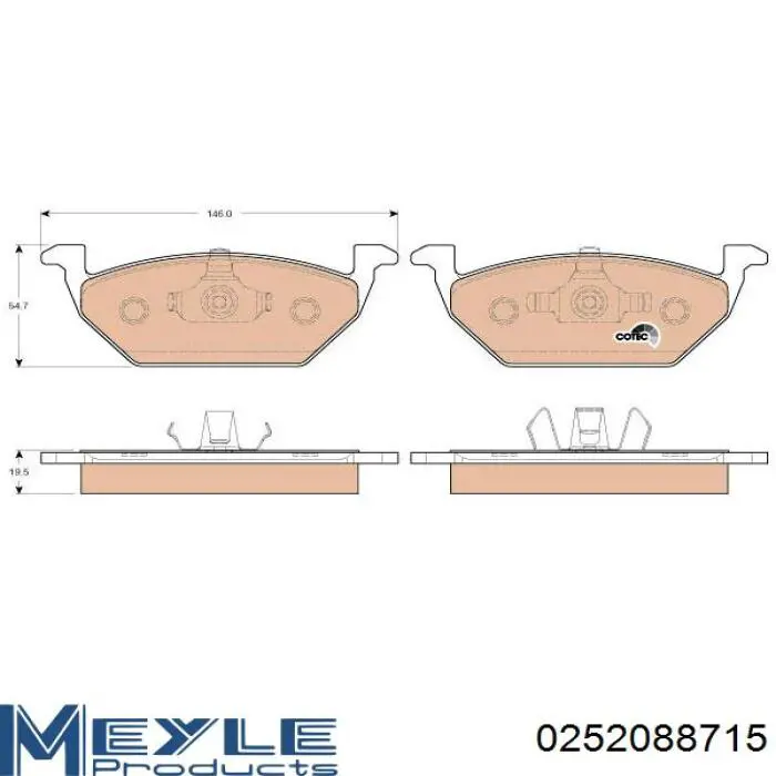 Pastillas de freno delanteras Necto FD4151A