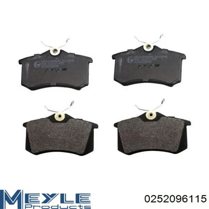 Pastillas traseras Meyle 0252096115