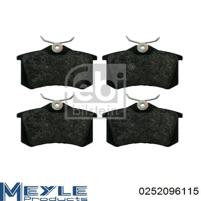 Pastillas de freno traseras 0252096115 Meyle