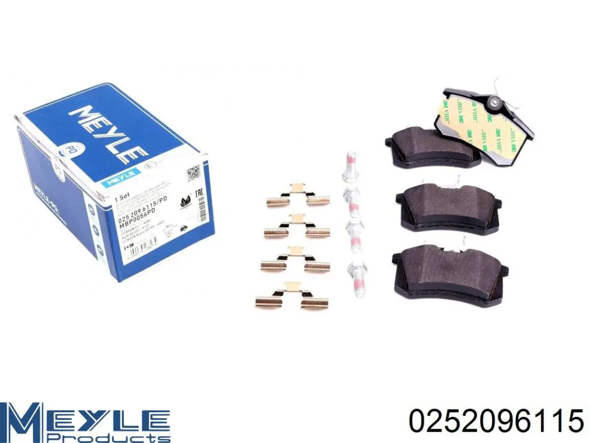 Pastillas traseras de freno Meyle 0252096115 precio, desde 16,29 EUR