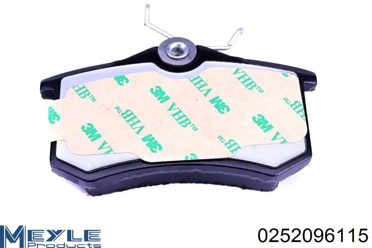 0252096115 Meyle Pastillas freno traseras