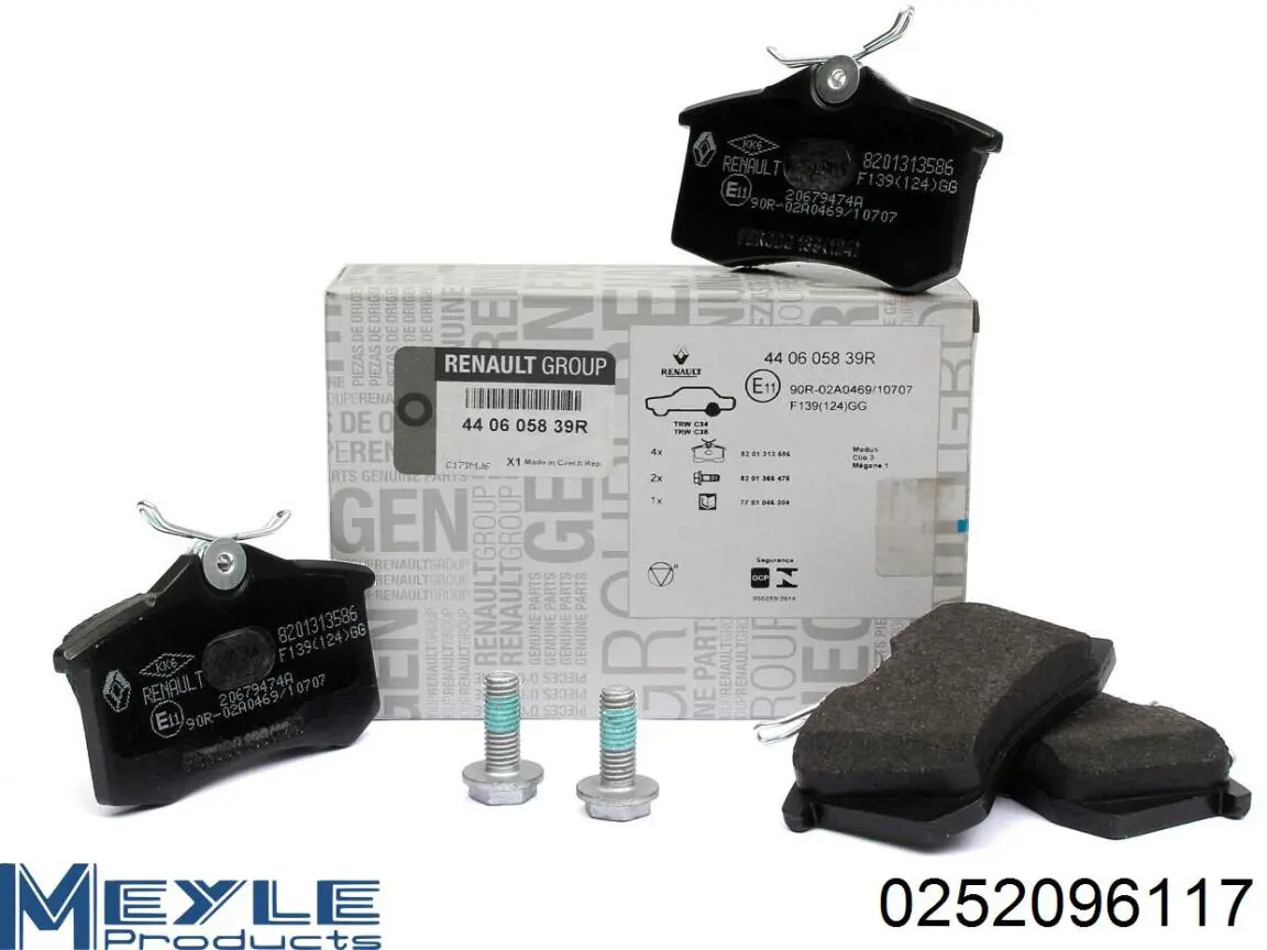 Pastillas traseras de freno Meyle 0252096117 precio, desde 27,84 EUR
