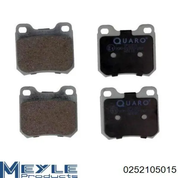 Pastillas traseras Meyle 0252105015