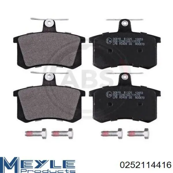 Pastillas traseras de freno Meyle 0252114416 precio, desde 24,85 EUR