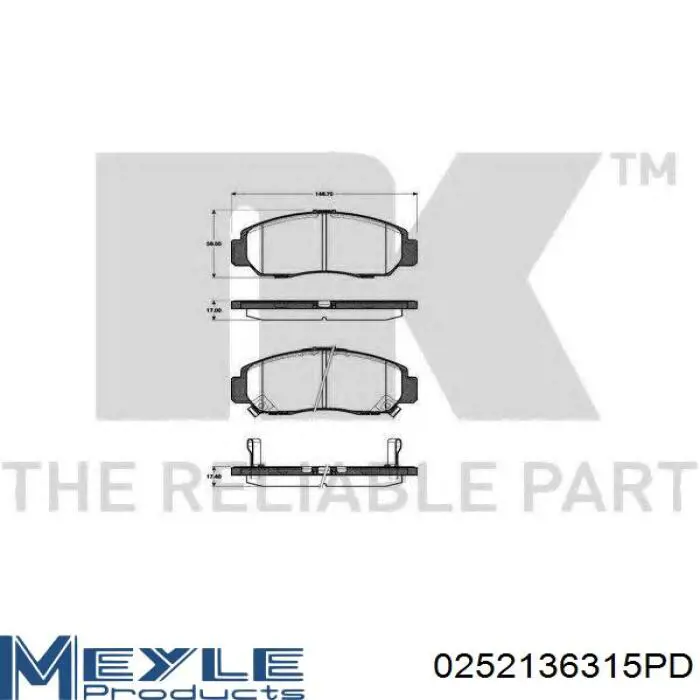 Pastillas de freno MB895090 Mitsubishi
