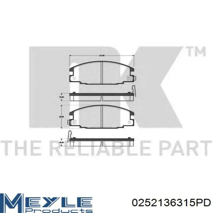 Pastillas de freno delanteras Mitsubishi MB895090