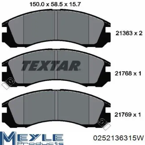 Comprar MB895090 Mitsubishi Pastillas delanteras de freno