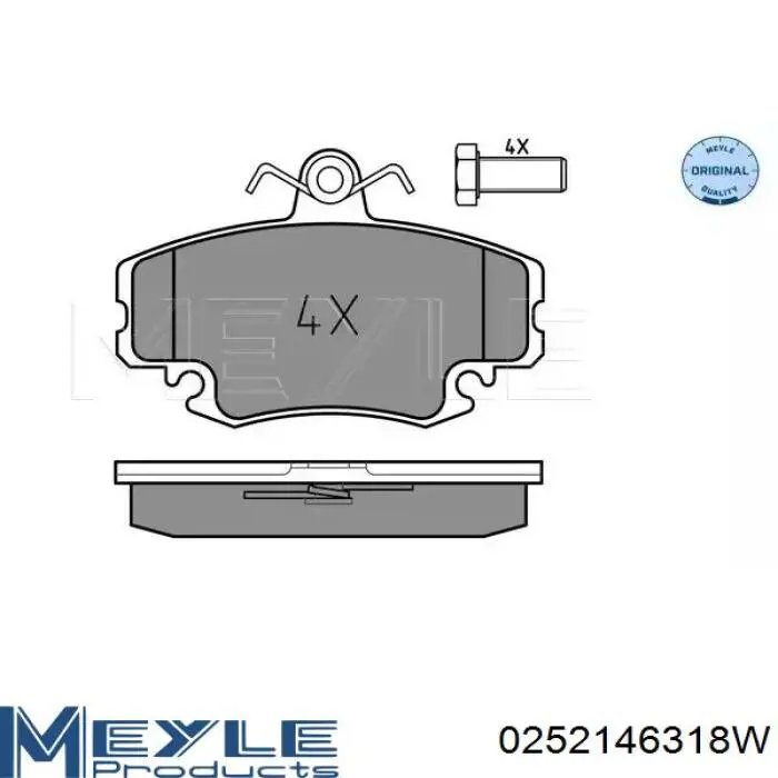 Pastillas freno delanteras Meyle 0252146318W precio, desde 22,01 EUR