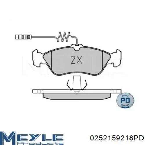 Pastillas de freno traseras MEYLE 0252159218PD