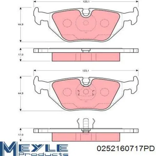 Pastillas de freno traseras FD6633A Necto