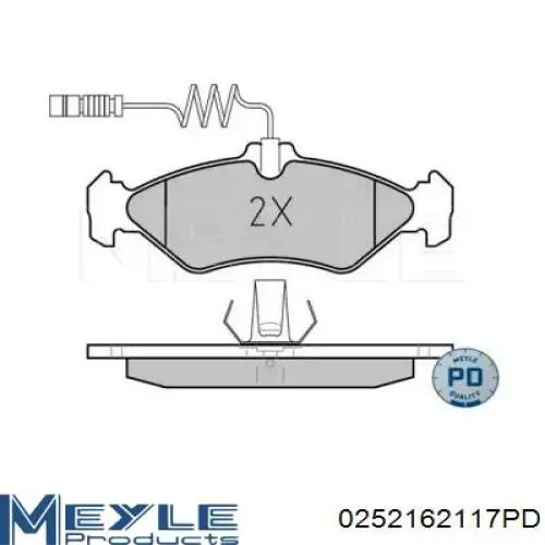 0252162117PD Meyle pastillas de freno traseras