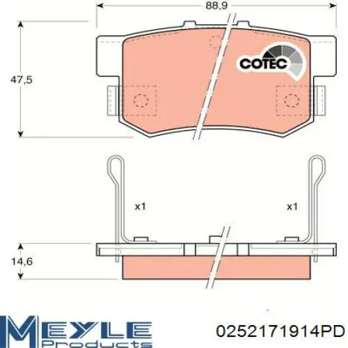 Pastillas traseras Open Parts BPA032502