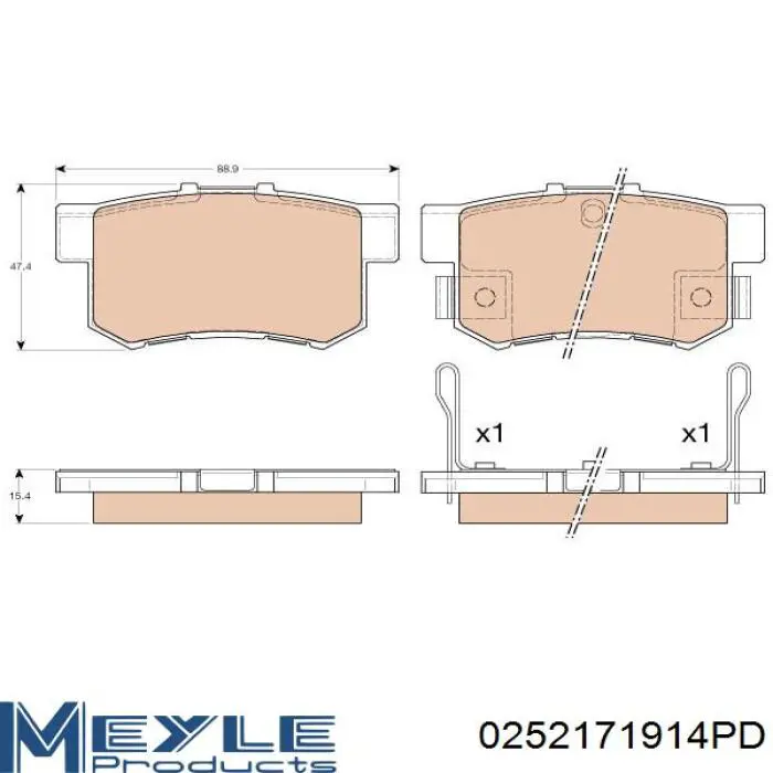 BPA032502 Open Parts Pastillas freno traseras
