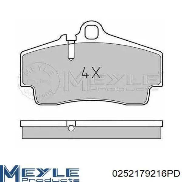 0252179216PD Meyle pastillas de freno traseras