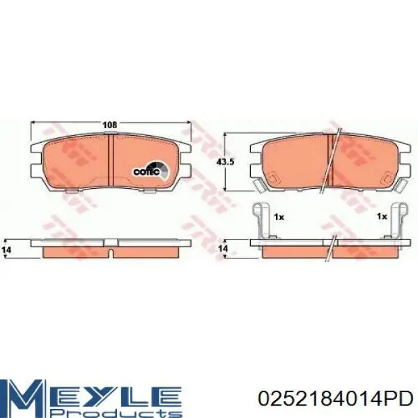 Pastillas de freno traseras FD6736A Necto