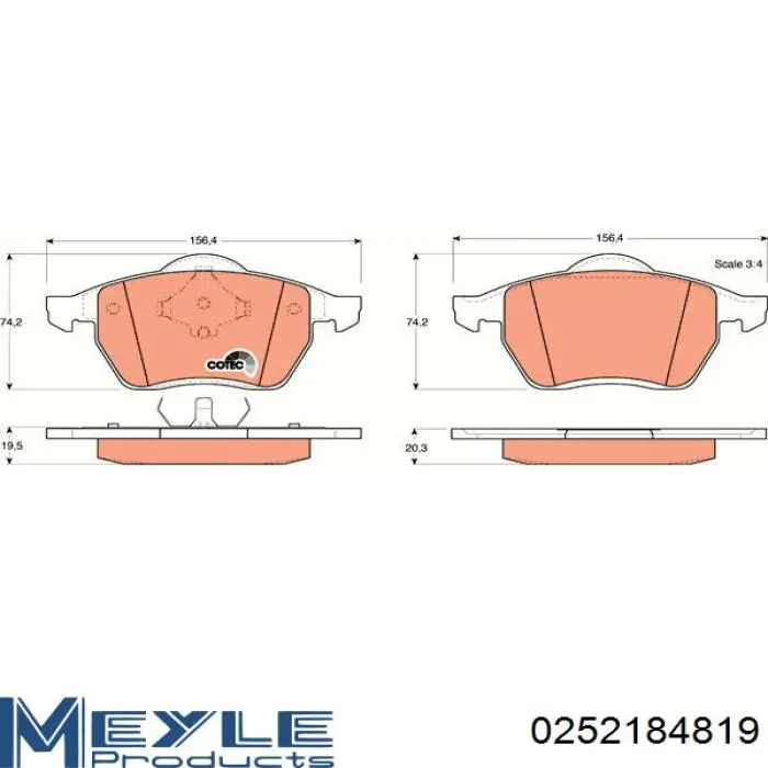 Pastillas de freno V1081431 VEMO/Vaico