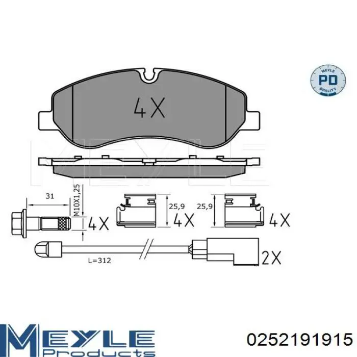 A003420272041 Mercedes Pastillas freno traseras