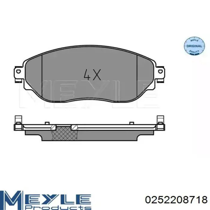 025 220 8718 Meyle pastillas de freno delanteras