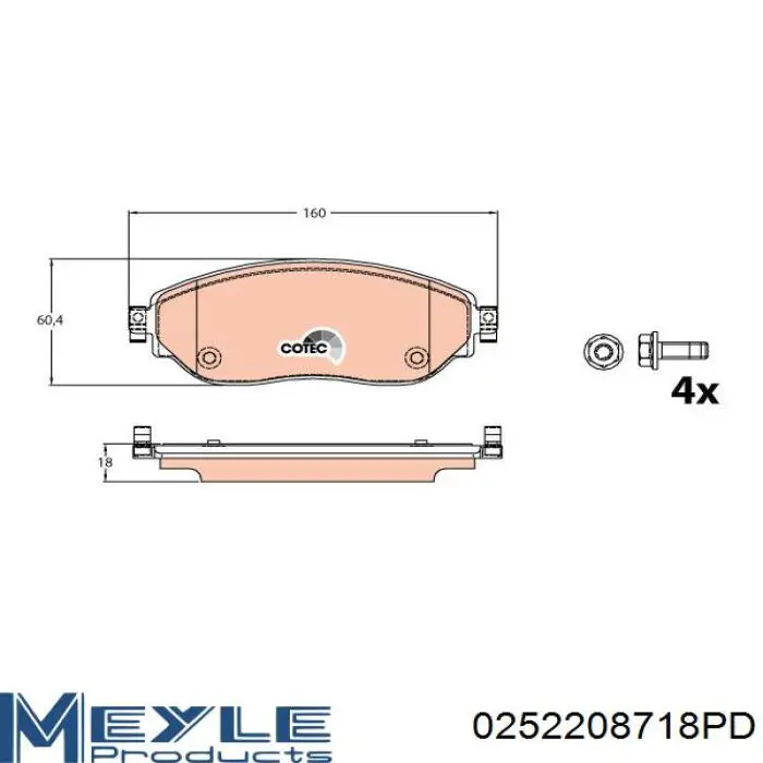 Comprar 410607229R Renault (RVI) Pastillas delanteras de freno