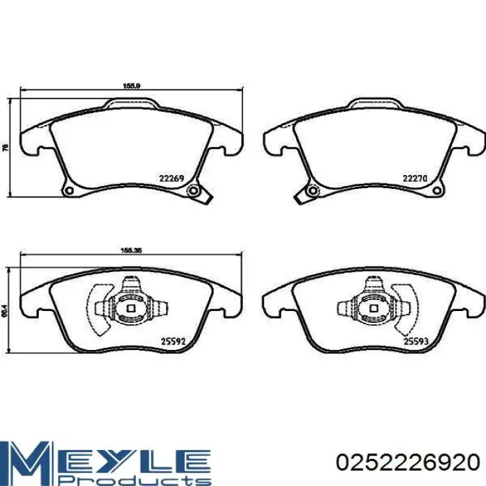 DG9Z2001G Ford Pastillas delanteras