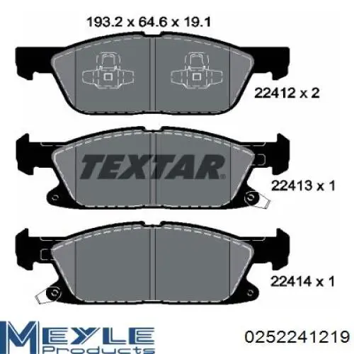 Pastillas de freno delanteras Ford 1884555