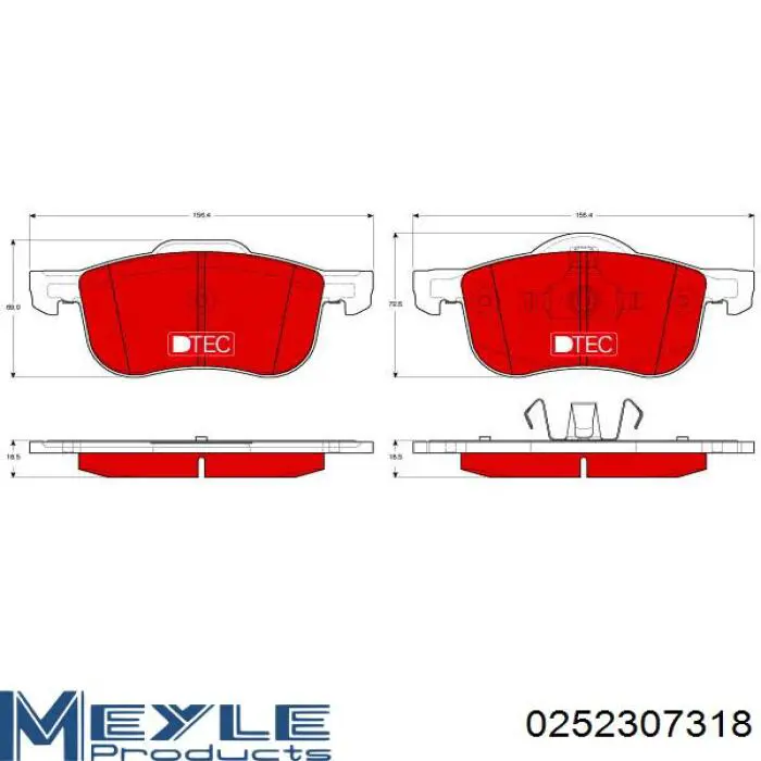 Pastillas de freno delanteras Necto FD6855A