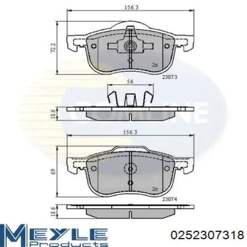FD6855A Necto Pastillas delanteras