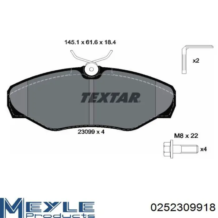Pastillas de freno delanteras Renault Trafic 2 FL