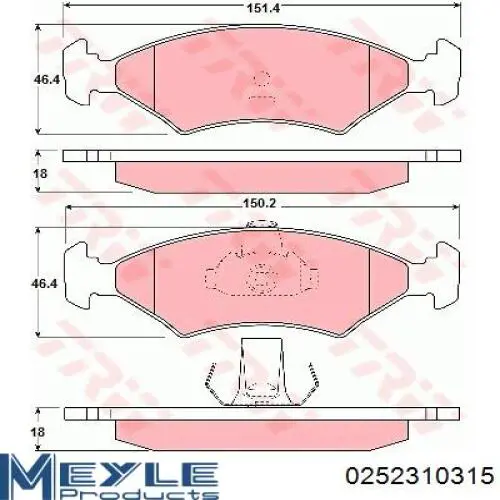 1064763 Ford Pastillas delanteras