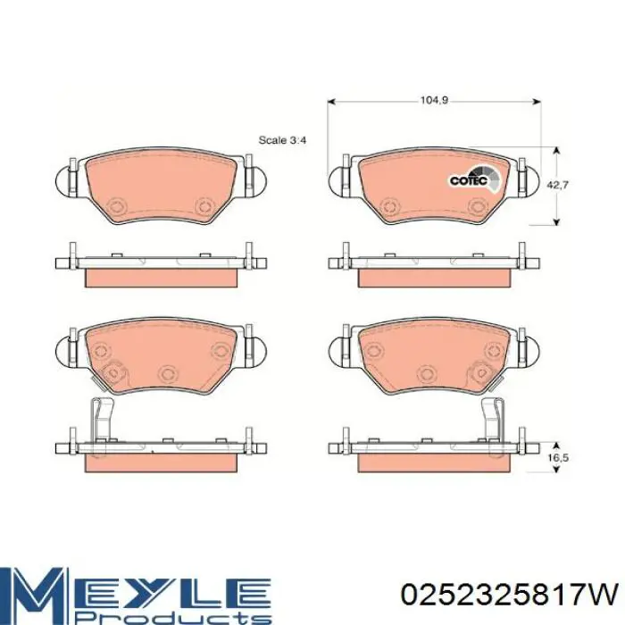 1605037 Opel Pastillas freno traseras