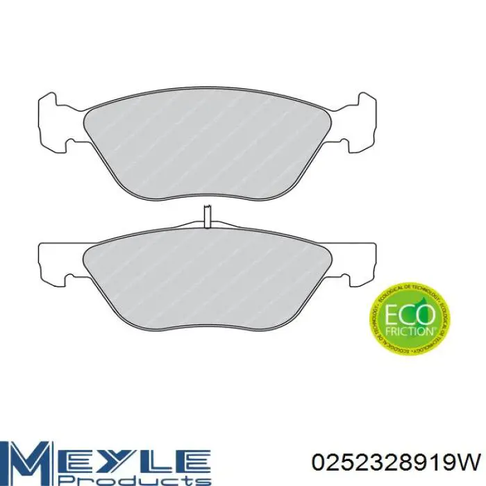 MEYLE 0252328919W término análogo VALEO 598308 pastillas de freno delanteras