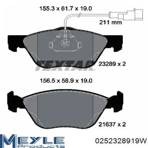 71753039 Fiat/Alfa/Lancia pastillas de freno delanteras