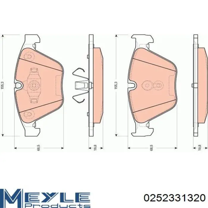 302262 VALEO Pastillas delanteras