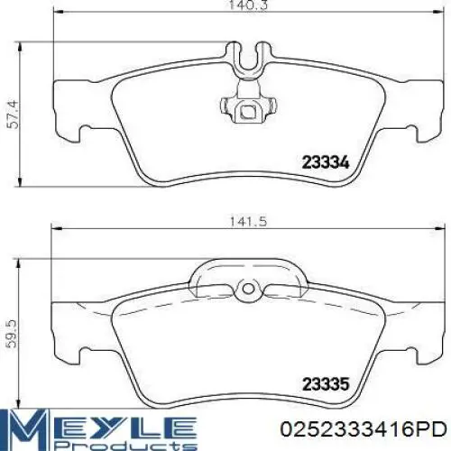 Pastillas de freno traseras 64200120 Mercedes