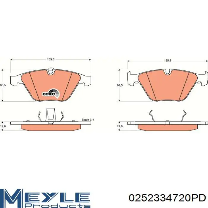 Pastillas de freno delanteras BMW 3 E90