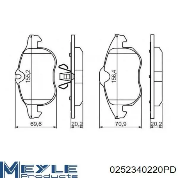 Pastillas de freno delanteras Opel Vectra