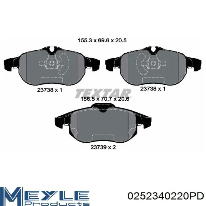 Pastillas de freno delanteras Opel Vectra